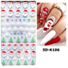 Merry Christmas 5D Embossed Nail Sticker