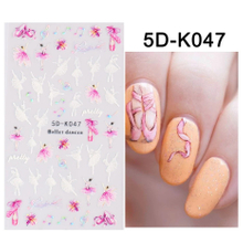 5D Embossed Dancing Nail Sticker