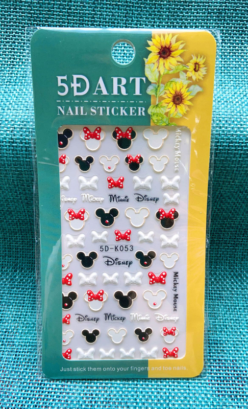 5D Embossed Mickey Mouse Nail Sticker