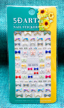 5D Embossed Bowknot Nail Sticker
