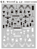 WG417-426 Black and White Line Adhesive Nail Sticker