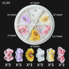 Nail accessory 3D sculptured Resin Flowers Nail Decoration