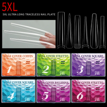 5xl Ultra Long French Nail Tip Half Cover Full Cover Traceless Nail Tip