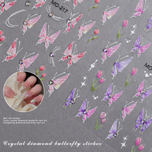 2024 New Crystal Diamond Butterfly Embossed Nail Sticker