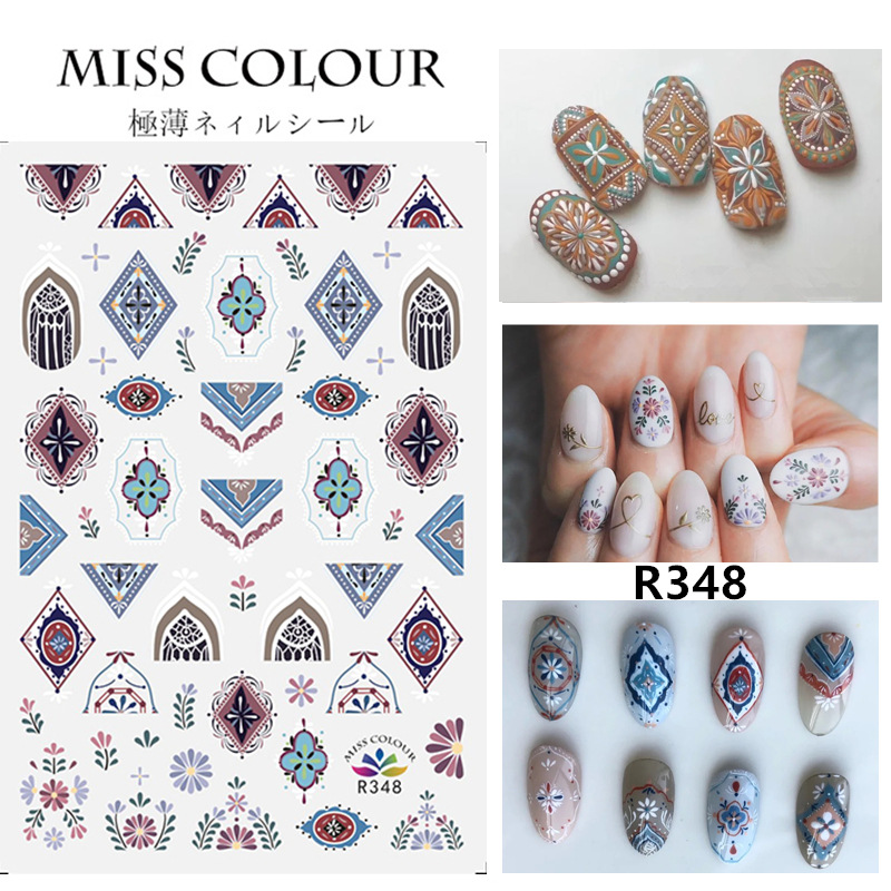 Retro patterns Adhesive Nail Sticker