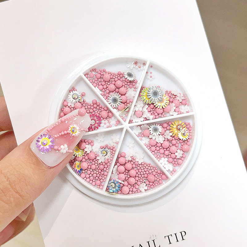 Nail Diy Rose Pearl Caviar Decoration