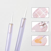 50pcs Disposable Purple Nail Art Brush Eyeliner Painting Pen Manicure Brush Nail Embossing Line Drawing Brush Makeup Tools