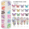 12Grids Aurora Mini Butterfly Nail Art Charms Nail Decoration