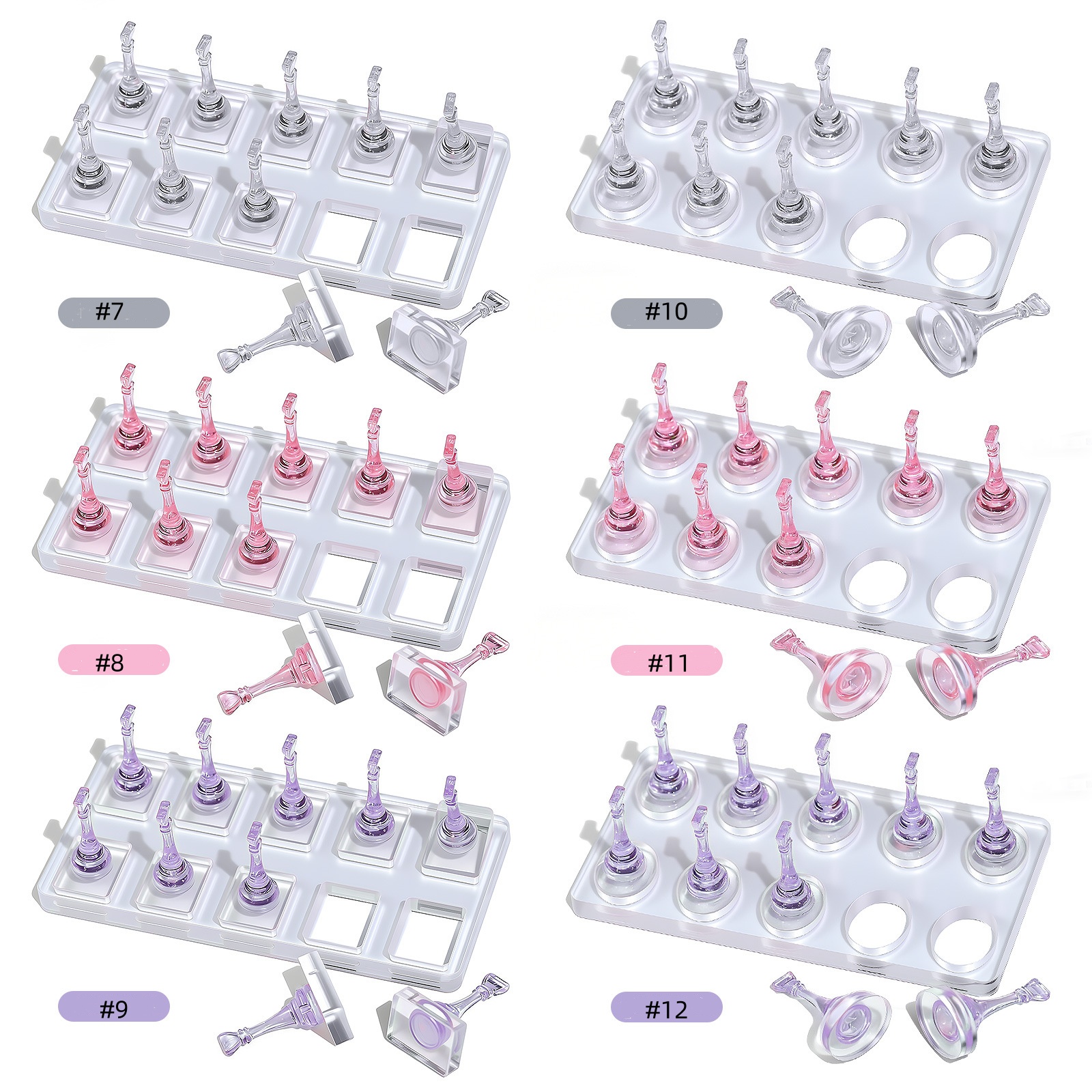 NEW Detachable Nail Art Display Board Nail Practice Holder No Magnet Nail Tool