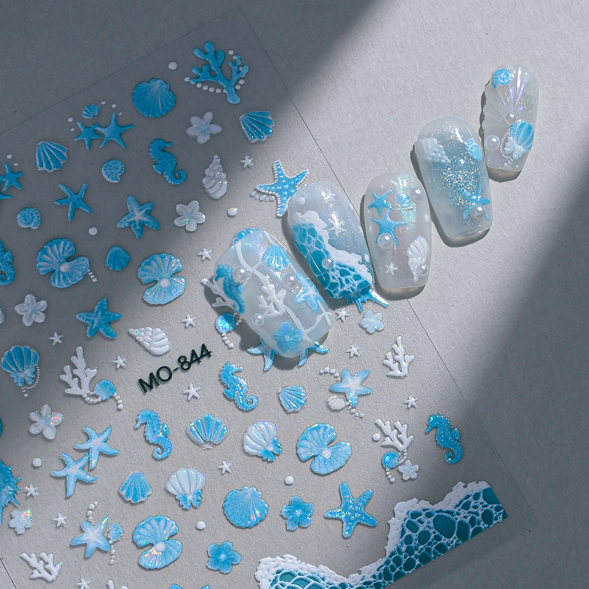 New Summer Waves Shell Nail Sticker