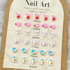 20 Pcs/pack Mixed Design Peppa Pig Cartoon Nail Charms Decoration