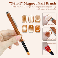3-in-1 Magnet Nail Drawing Pens Nail Art Tools UV Gel Nail Brush