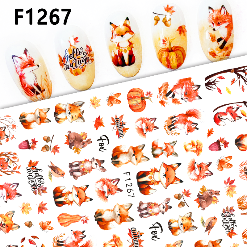 2026 Autumn Leaves Nail Adhesive Sticker
