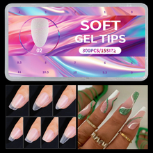 Extra Short Frosted Soft Gel Tips 300pcs/box High Quality