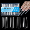 192pcs/box 4 Shapes in 1 Box Extra Long Nail Soft Gel Tips