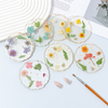 Resin Agate Stone Nail Pallet with Dried Flower