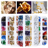 Colorful Gold Foil Nail Decoration
