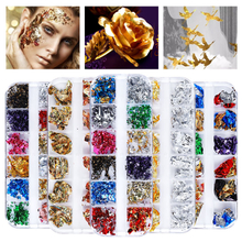 Colorful Gold Foil Nail Decoration