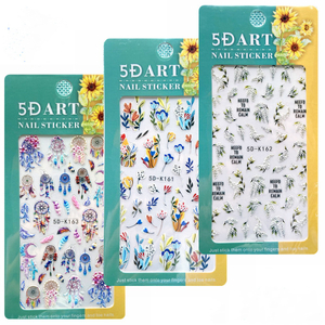 5D Embossed Nail Sticker