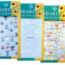 5D Embossed Nail Sticker