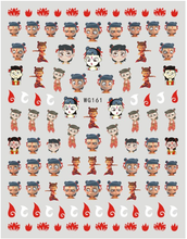 WG161-169 Cartoon And Brand Nail Sticker