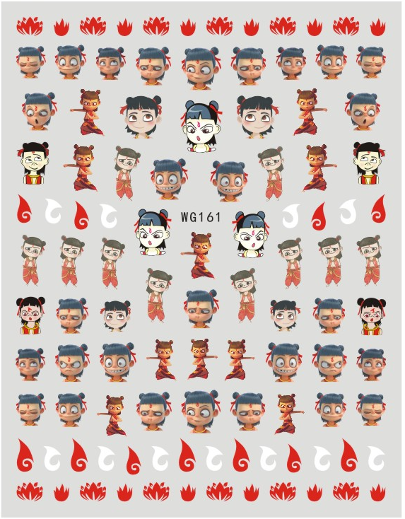 WG161-169 Cartoon And Brand Nail Sticker
