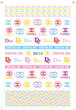 D010 Brand Logo 3D Nail art sticker
