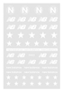 D022 NB New Balance 6 colors available Brand Logo 3D Nail Art Sticker