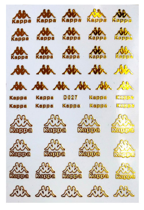 D027 Kappa Brand Logo 3D Nail Art Sticker 6 colors available