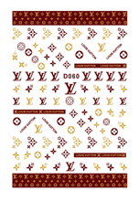 D060 Brand Logo 3D Nail Art Sticker 