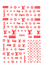 D055 Brand Logo 3D Nail Art Sticker 