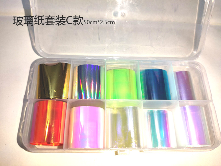 Nail Glass Foil Sticker For Manicure DIY