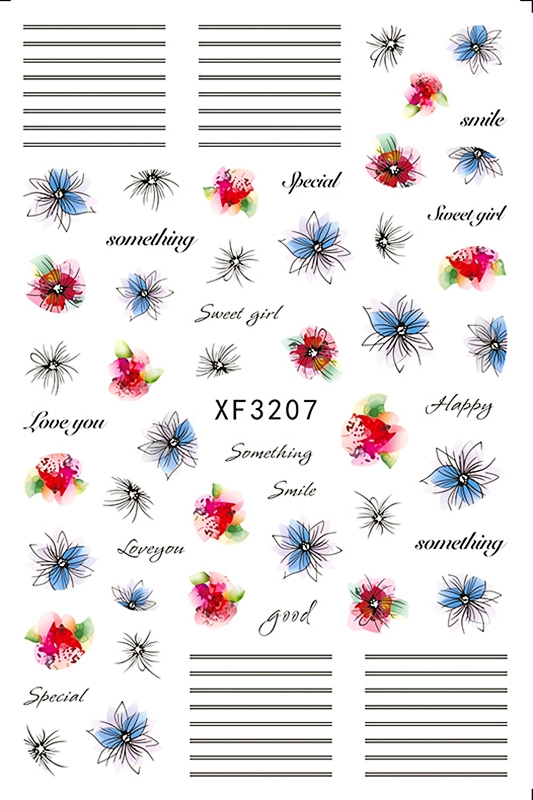XF3207 3D Nail Art Sticker