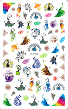 F710 Peacock Peafowl Self-adhesive Nail Sticker Dec 2020 New