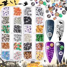 12 Grid Halloween Soft Clay Nail Decoration Polymer Clay