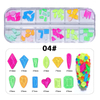 Different Designs Flat Bottom Symphony Glass AB Nail Rhinestone