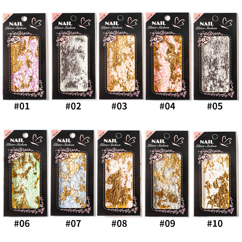Nail Colorful Fragment Sally Net Starry Nail Decoration