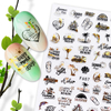 F654-F661 Gold And Black Color Summer 3D Nail Sticker 