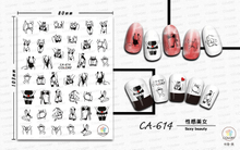 CA614 Sexy Lady Self-adhesive Nail Art Sticker
