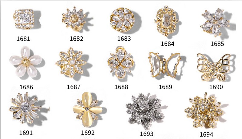 Metal Rotating Nail Jewelry Nail Decoration