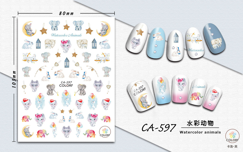 CA597 Winter Self-adhesive Nail Art Sticker