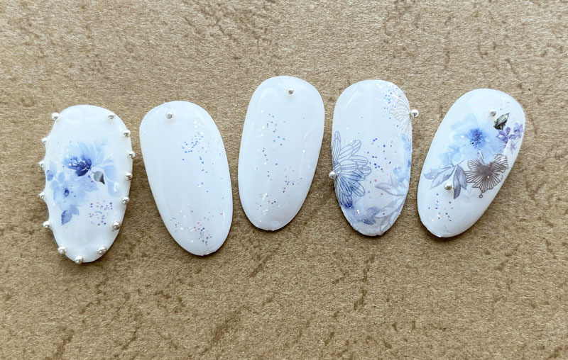 F730 Flower Self-adhesive Nail Sticker 2021 New