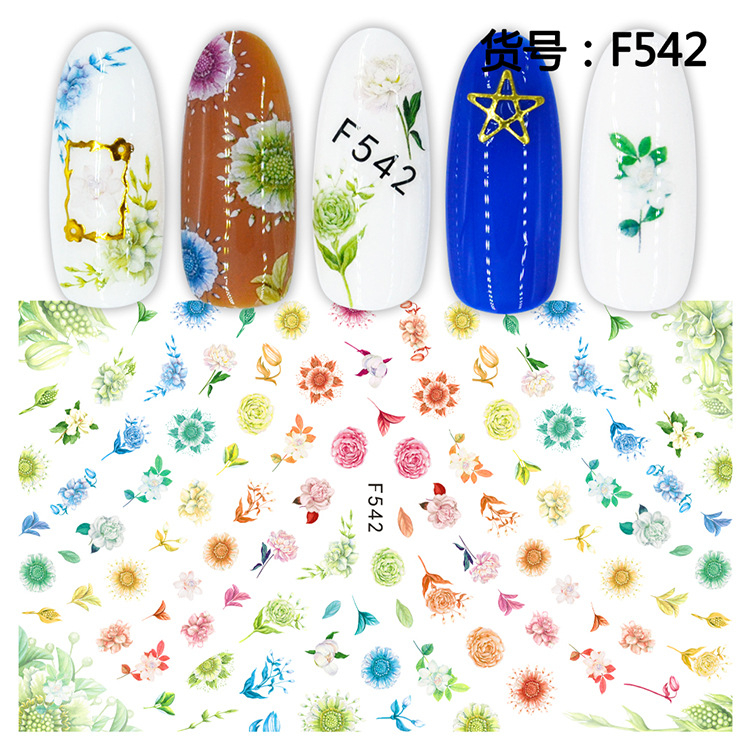 F542 3D Self Adhesive Nail Art Sticker