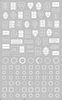 F545 4 Colors Gold Silver Black White 3D Self Adhesive Nail Art Sticker