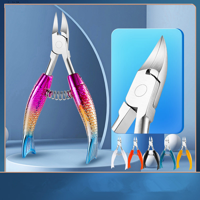 Nail Dead Skin Cutter Stainless Steel Clipper Mermaid Design Handle Paronychia Nails Cutter