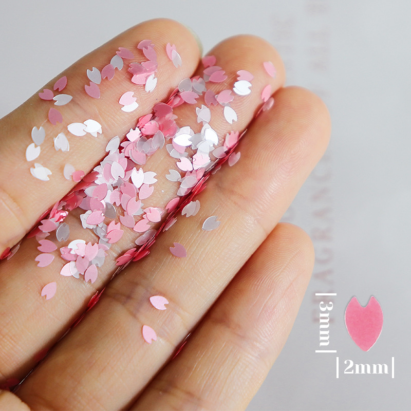 Nail Cherry Blossom Glitter Sequin 