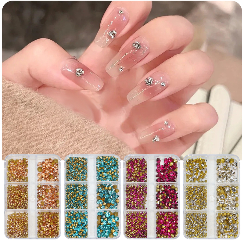 Pointed Bottom Nail Rhinestone Nail Decoration