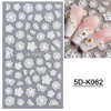 5D Embossed Flower Nail Sticker