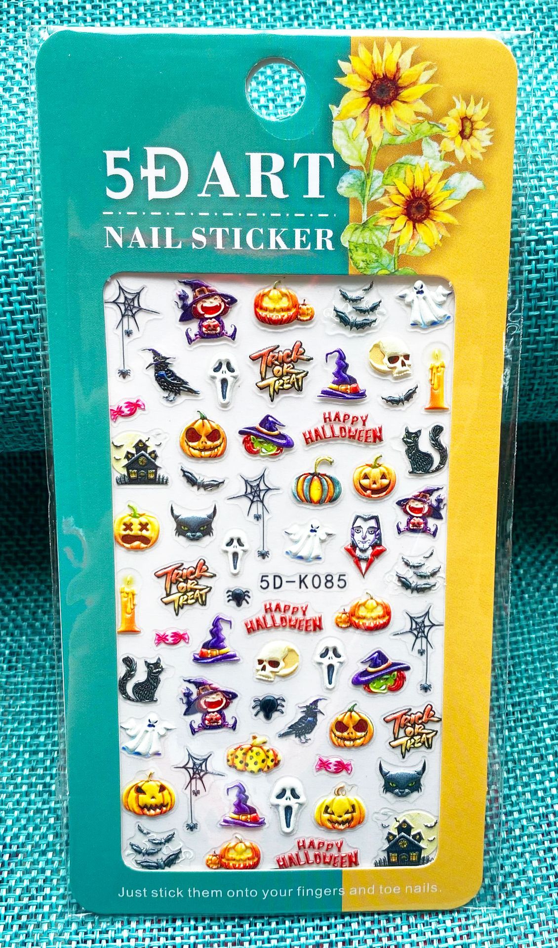 5D Embossed Halloween Nail Sticker
