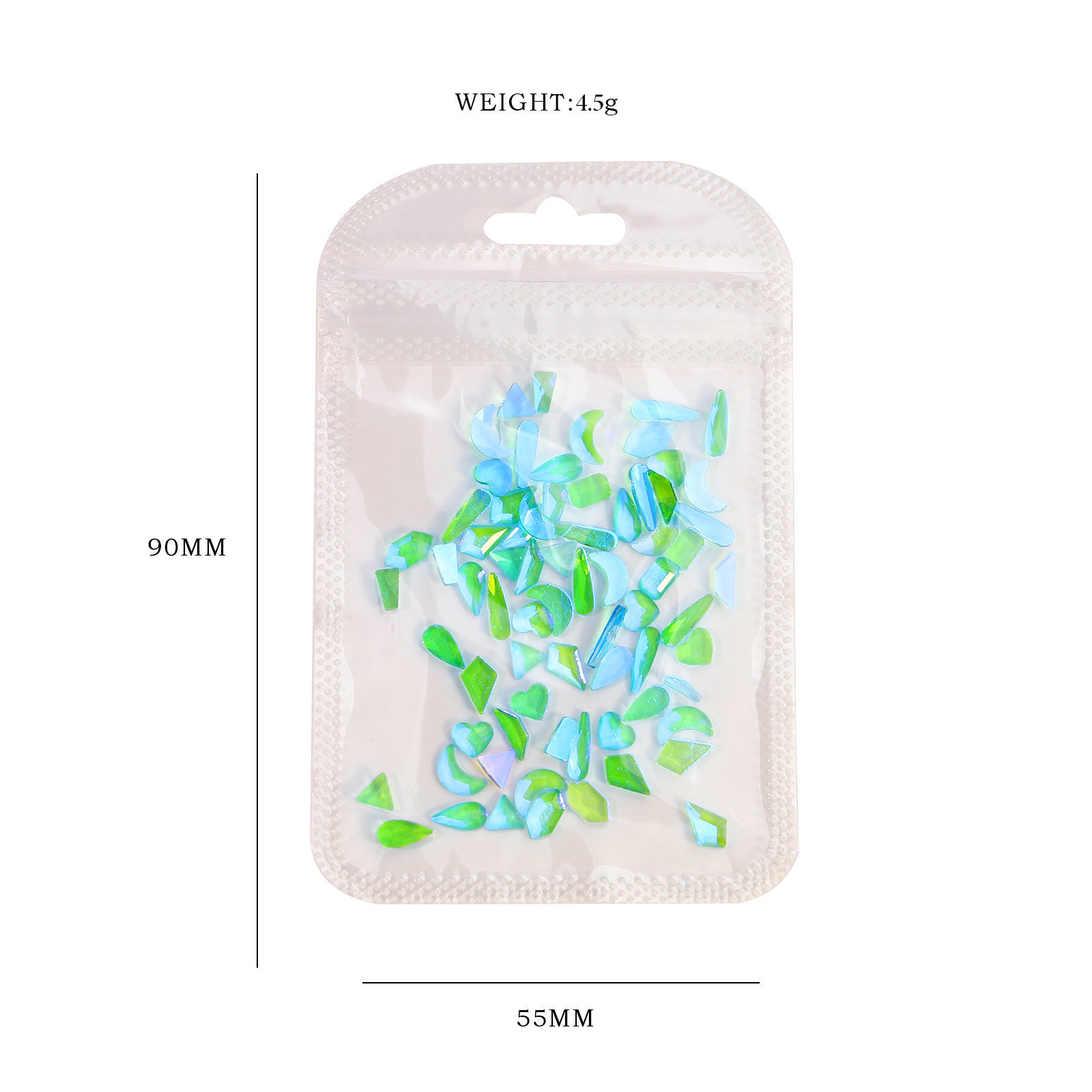 New Rainbow Aurora Symphony Rhinestone Nail DIY Decoration